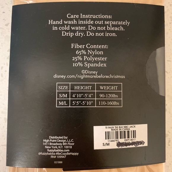 ⭐️REDUCED⭐️NWT DISNEY NIGHTMARE CHRISTMAS tights - Picture 2 of 3